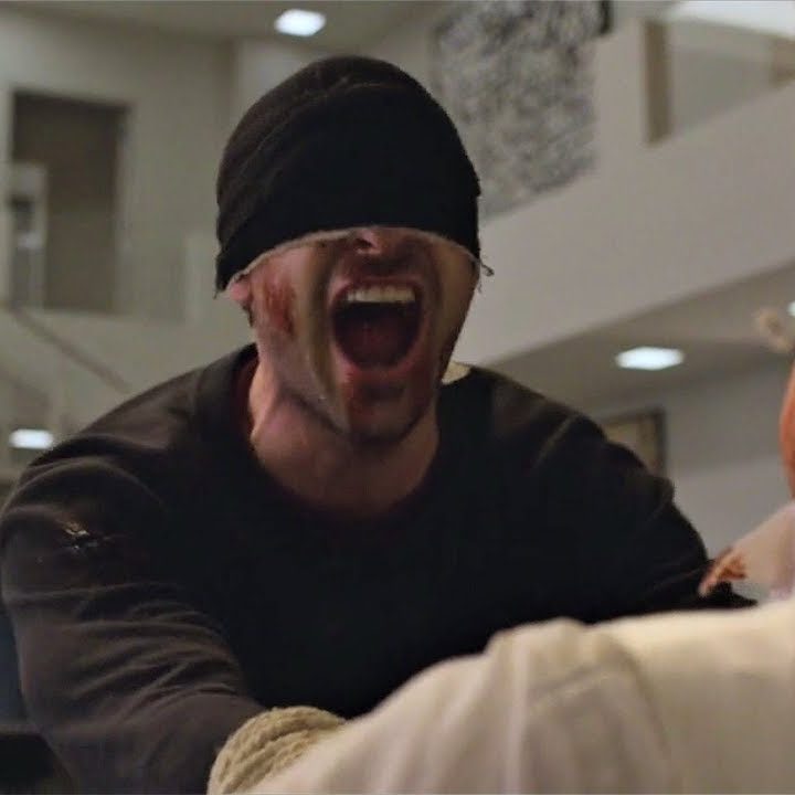 Daredevil beating Kingpin in the season 3 finale