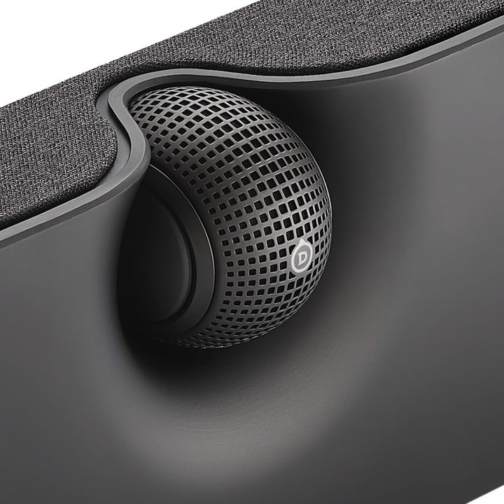 A close-up of the Devialet Dione's Orb speaker enclosure.