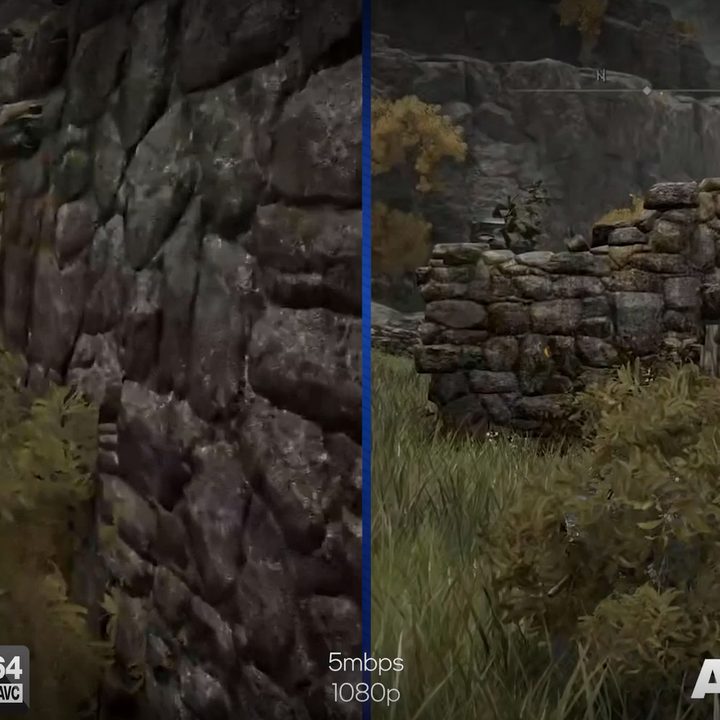 Intel's Arc AV1 demo featured two Elden Ring streams for comparison purposes.