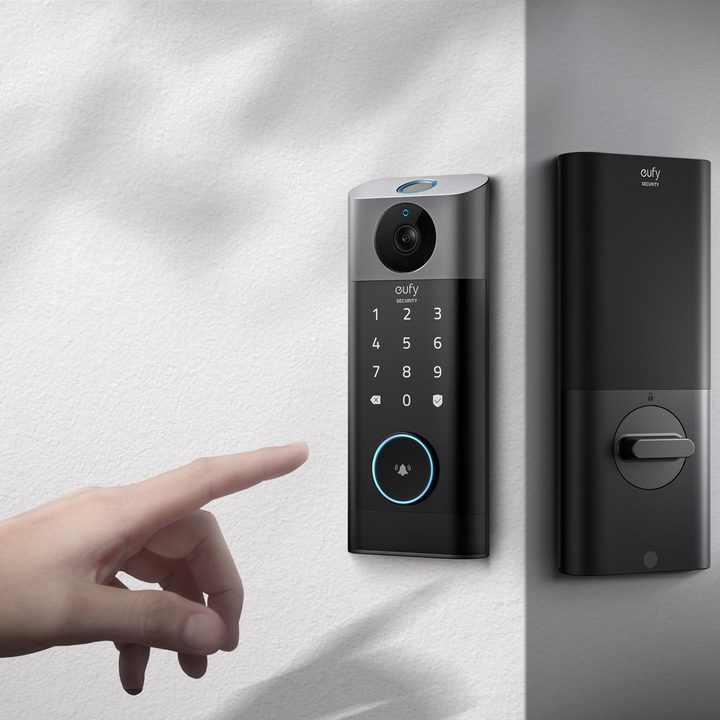 eufy by Anker Security Video Smart Lock installed on corner.