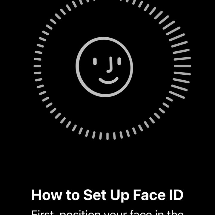 iPhonr Face ID with Mask set up.