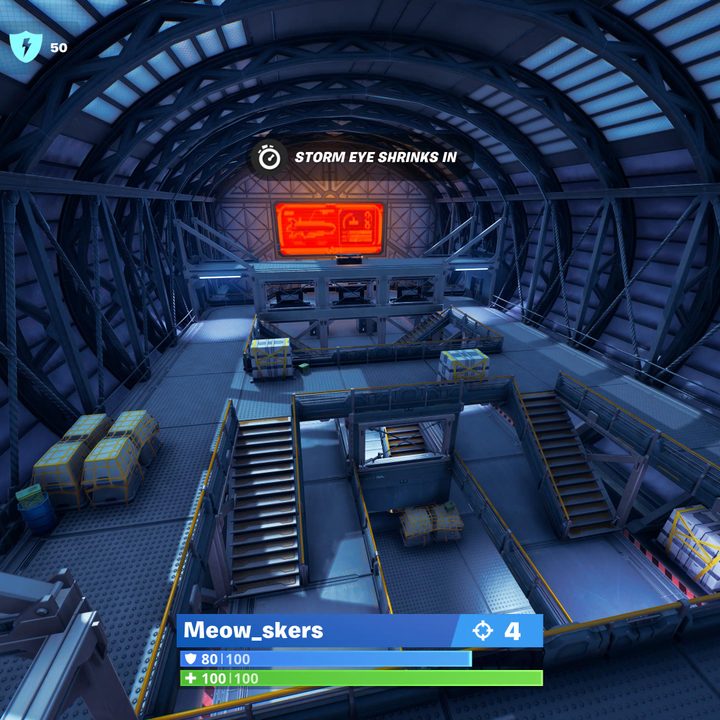 Inside of airship in Fortnite season 2.