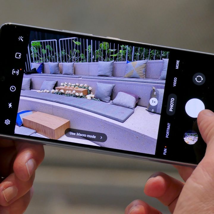 Samsung Galaxy A53 5G camera app and viewfinder.