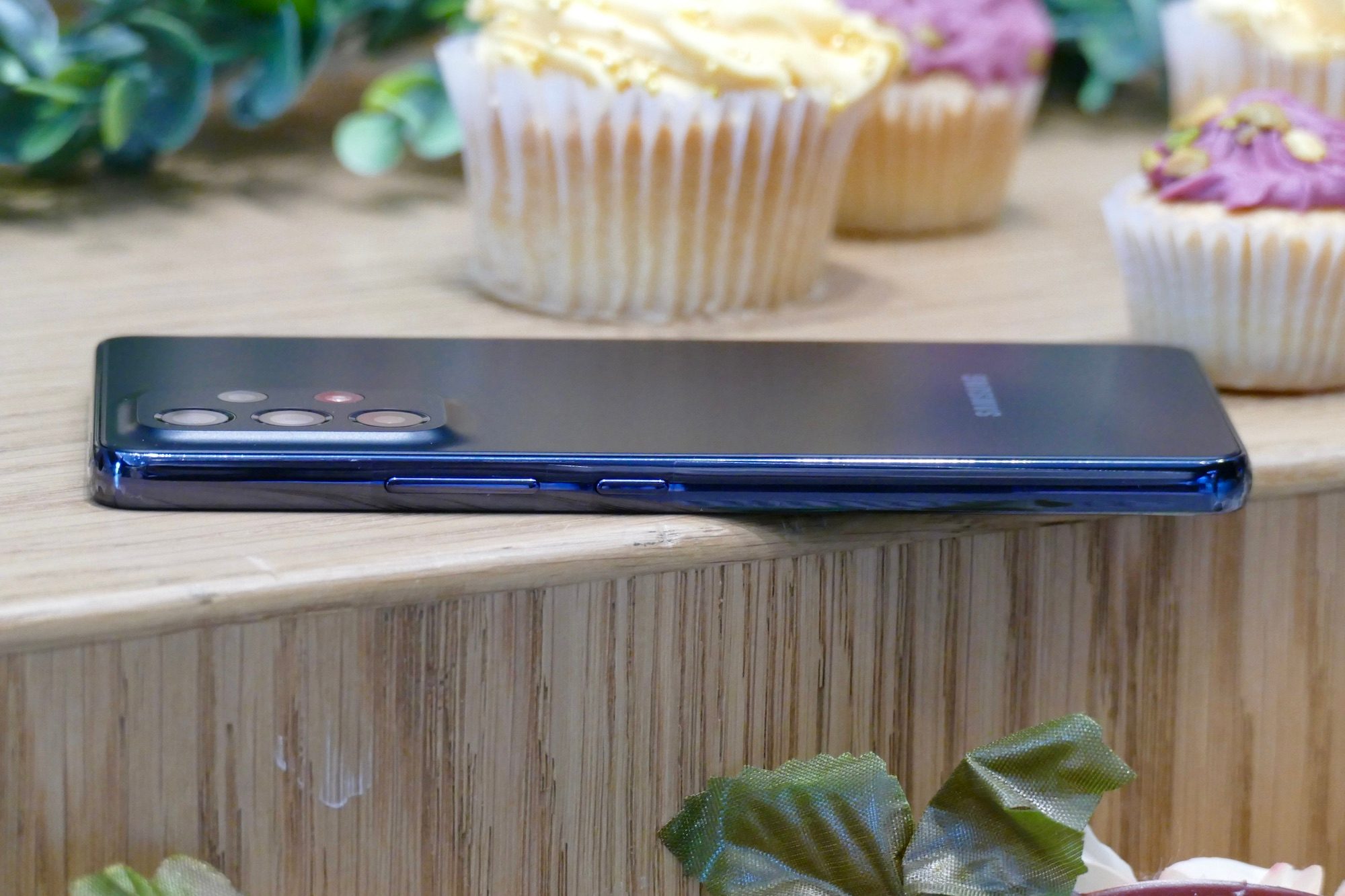 Samsung Galaxy A53 5G volume buttons and side profile.
