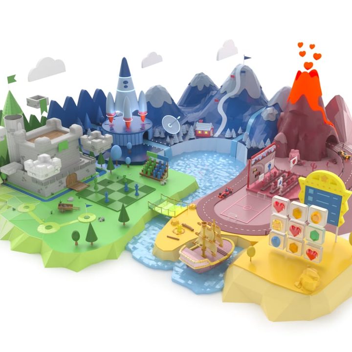 Banner from Google for Games Developer Summit 2022 showing an animated fantasy landscape.