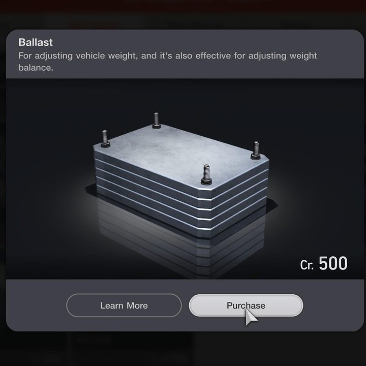 The Ballast upgrade from Gran Turismo 7.