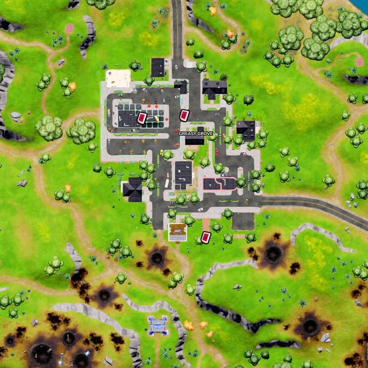 Map of Omni Chips at Greasy Grove.