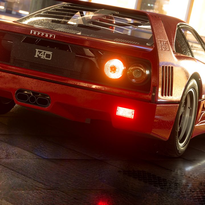 A Gran Turismo 7 screenshot of a Ferrari showcases ray tracing.