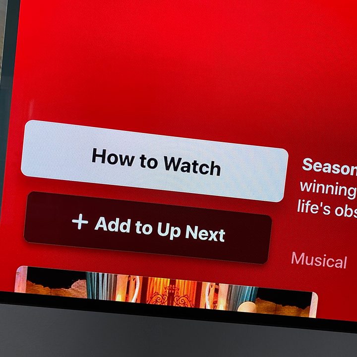 Buttons in the Apple TV app on Google TV.
