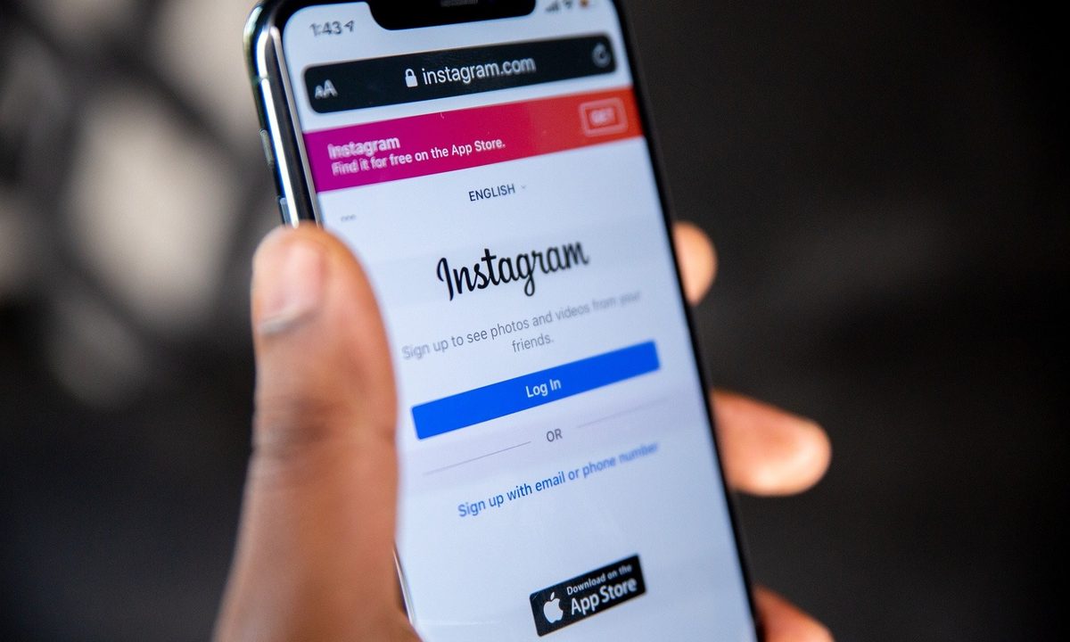 Instagram being used on an iPhone.