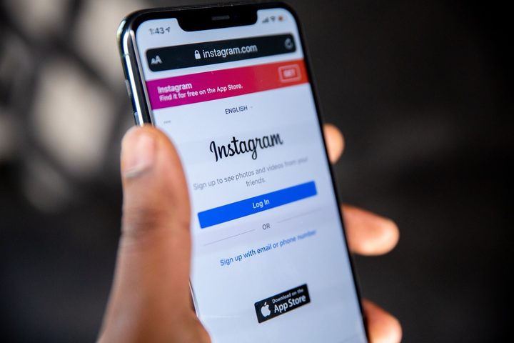 Instagram being used on an iPhone.