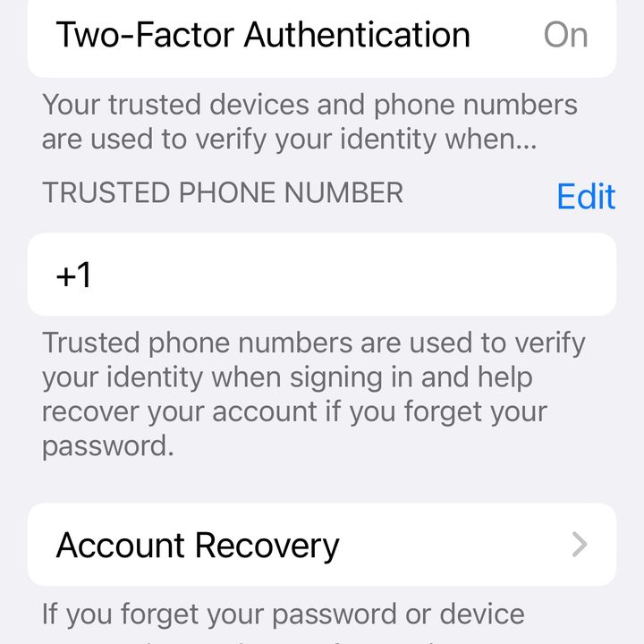 iPhone legacy choosing a person.