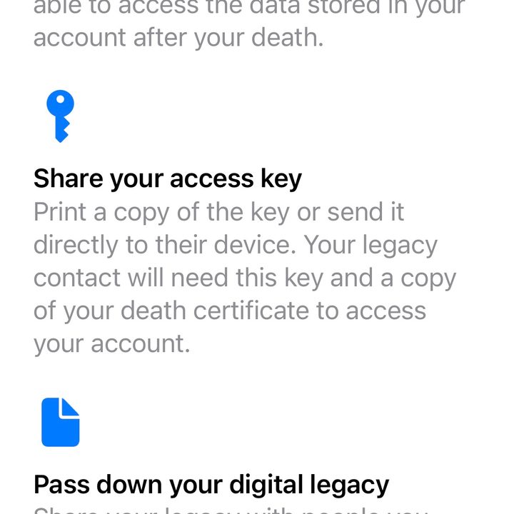 iPhone legacy explainer.