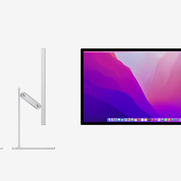 Mac Studio with its different stand options.