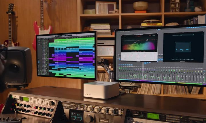 The Mac Studio at Apple's Peek Performance event.