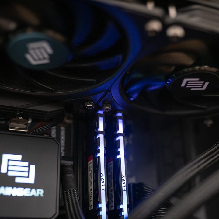 The RAM and CPU cooler on the Maingear Vybe.