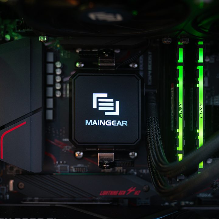 The CPU cooler on the Maingear Vybe.