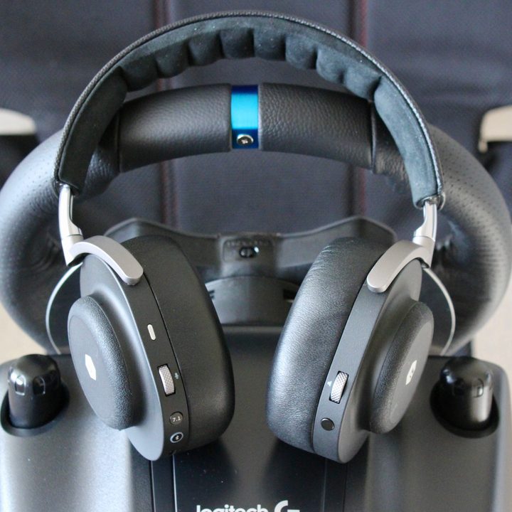 The Master & Dynamic MG20 headphones with the controls visible.