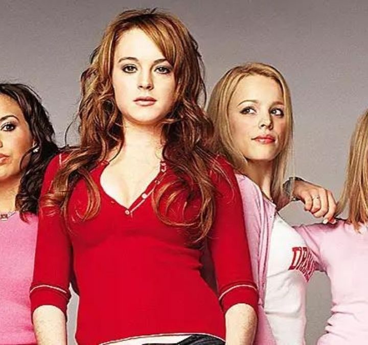 The main cast of the movie Mean Girls posing for a promo photo