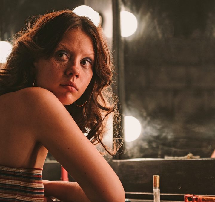 Mia Goth in a scene from X, from A24 Entertainment.