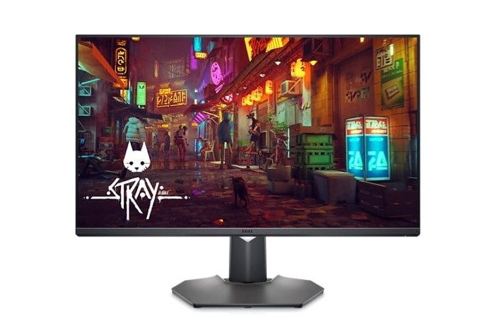 The front of the new Fast IPS Dell gaming monitor against a white background.