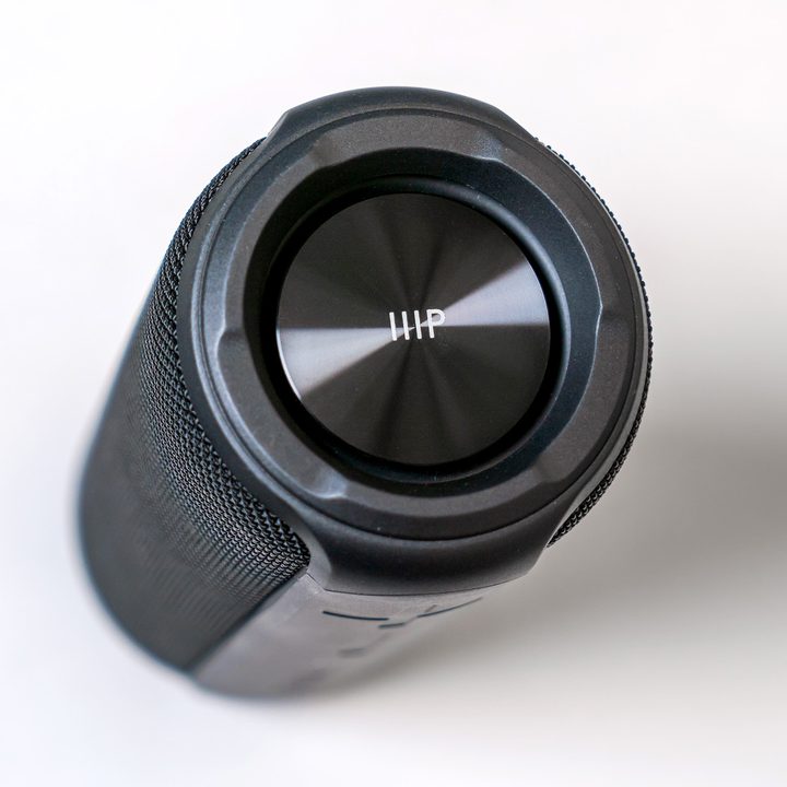 A top-down view of the Monoprice Harmony Capsule 200 as it stands upright.