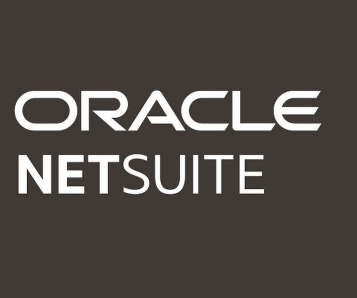 The NetSuite accounting logo on a dark gray background.
