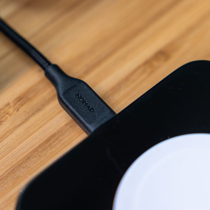 USB-C cable on Nomad Base One charger.