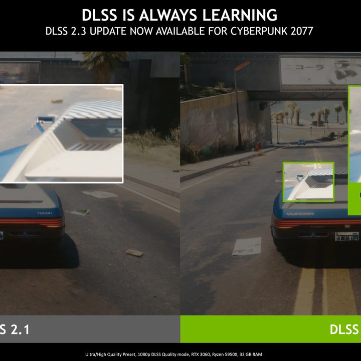 An example of ghosting with Nvidia DLSS.