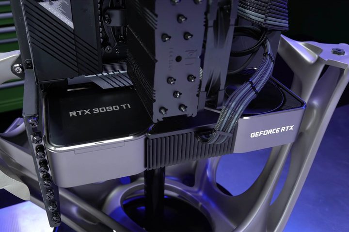 Nvidia RTX 3090 Ti in a PC build.