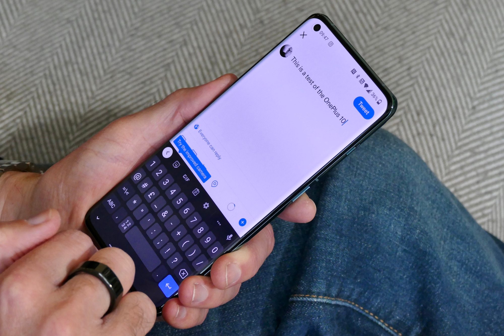OnePlus 10 Pro keyboard.