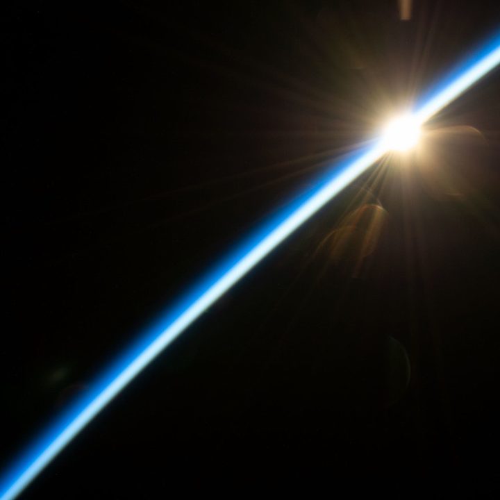 An orbital sunrise viewed from the ISS.