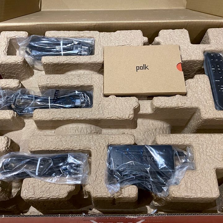 Box contents for the Polk MagniFi Mini AX.