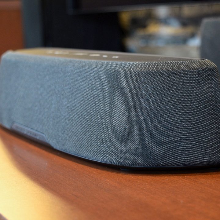 Side view of the Polk MagniFi Mini AX soundbar.