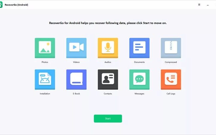 iToolab RecoverGo recovery options.