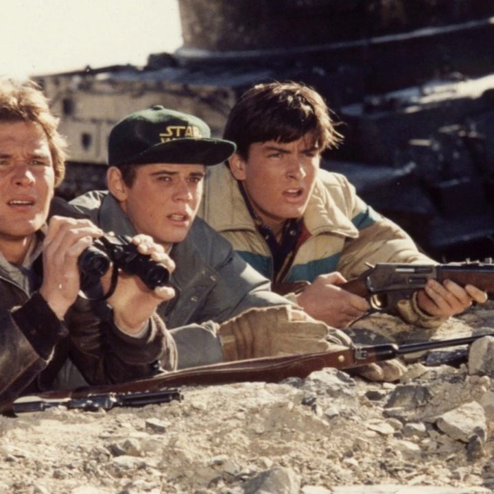 Patrick Swayze and Charlie Sheen defend the US from Soviet Invasion in Red Dawn