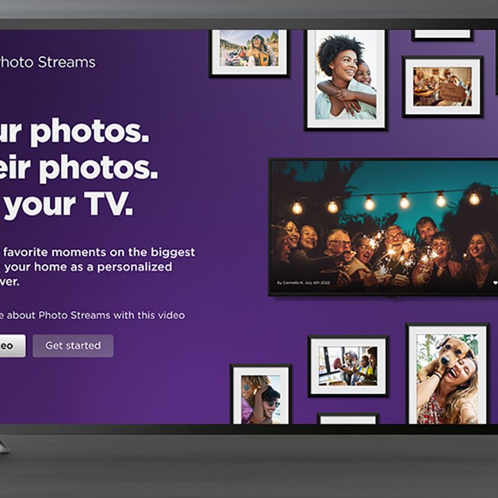 Press rendering of Roku Photo Streams.