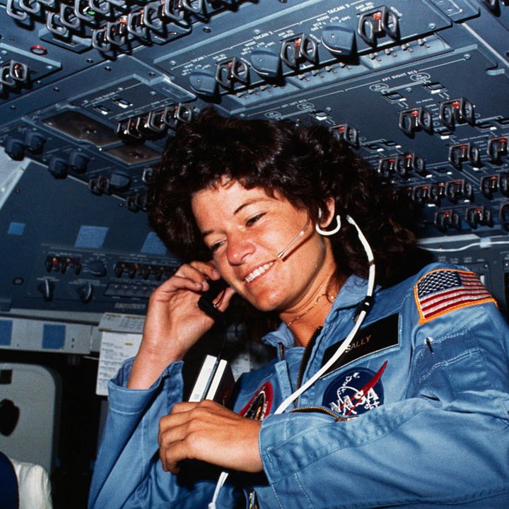 Sally Ride during NASA's STS-7 mission.