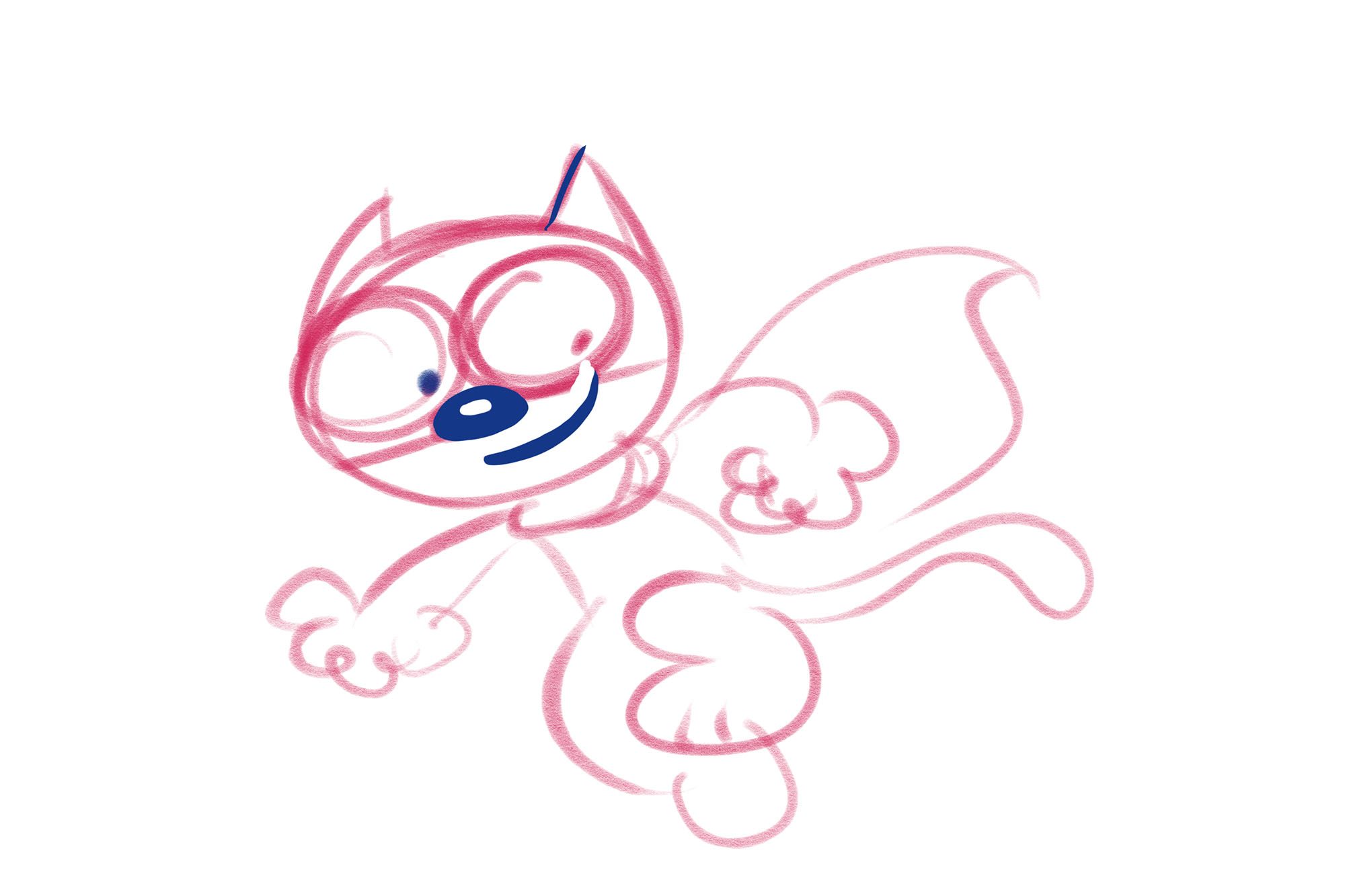 Sketch of Action Cat.