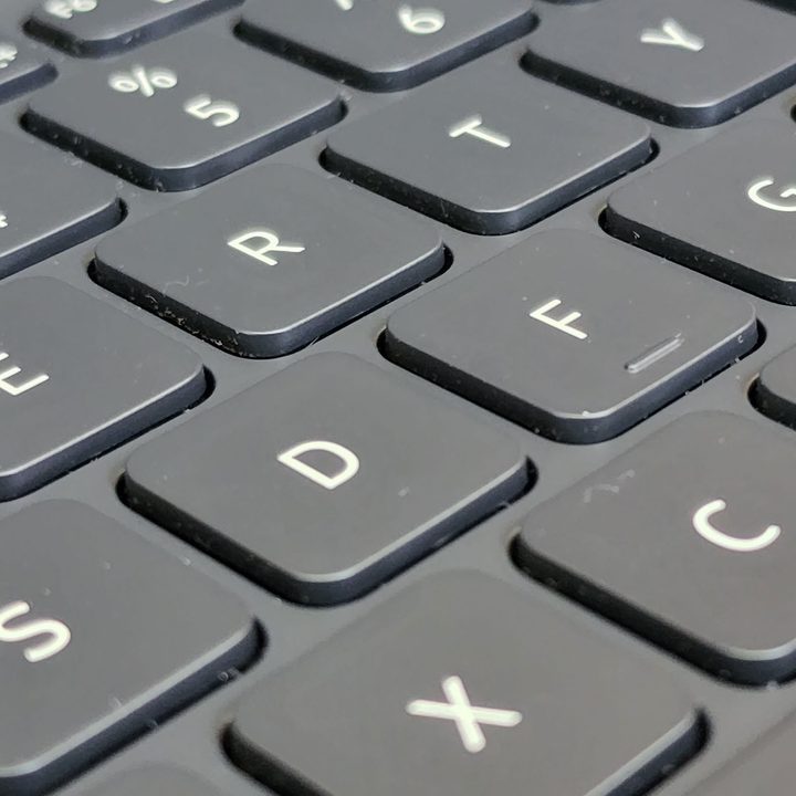 The keyboard on the Samsung Galaxy Tab S8+ tablet.