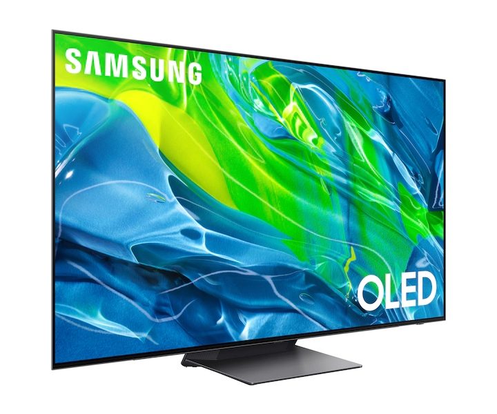Stock image of Samsung OLED TV on a white background