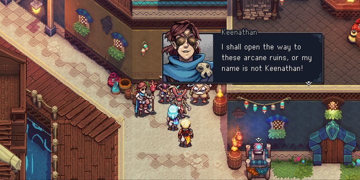 Keenathan promises to open up the ruins in Sea of Stars.