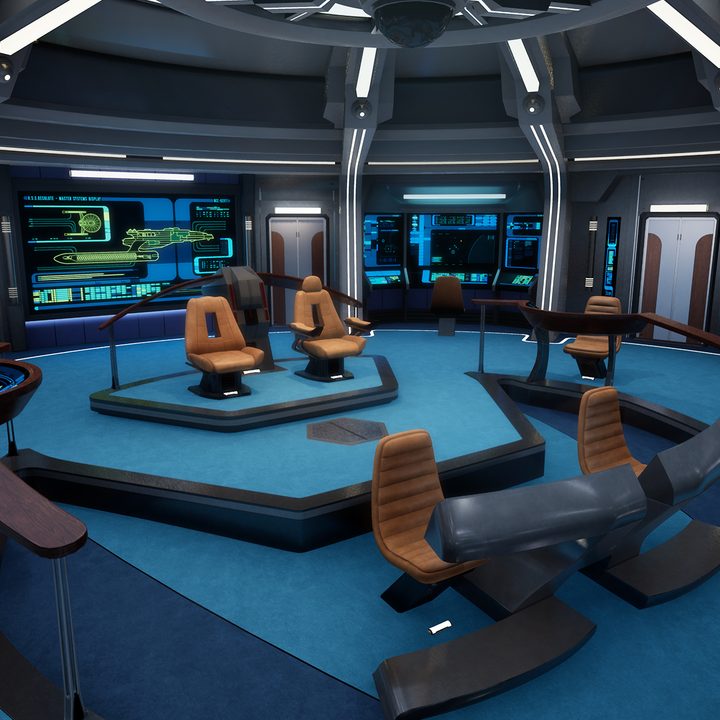 The bridge of the USS Resolute in Star Trek Resurgence.