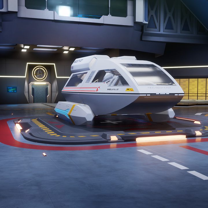 The Sshuttle bay of the USS Resolute appears in Star Trek Resurgence.