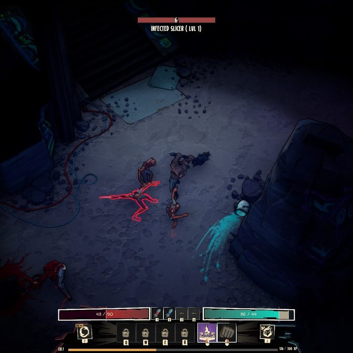 A barbarian attacks monsters in Superfuse.