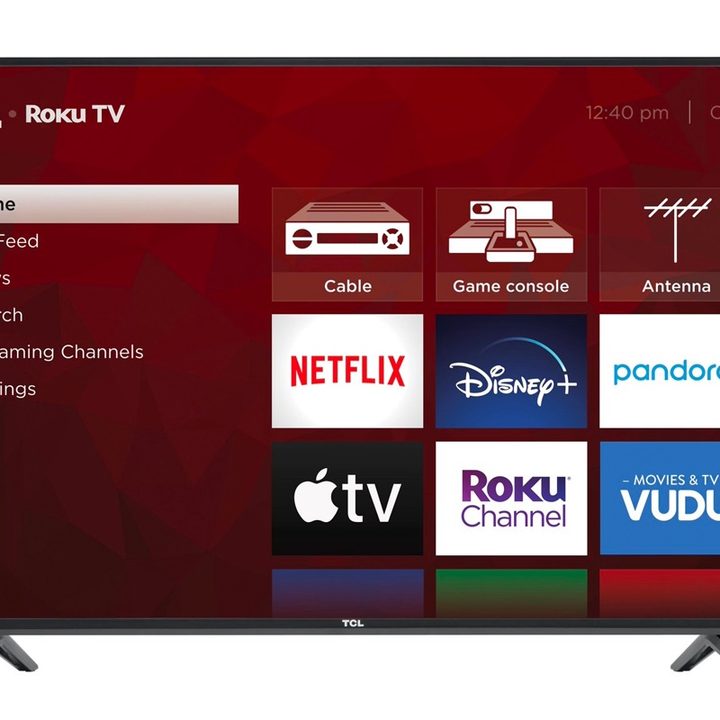 The TCL 75-inch 4K Roku smart TV.