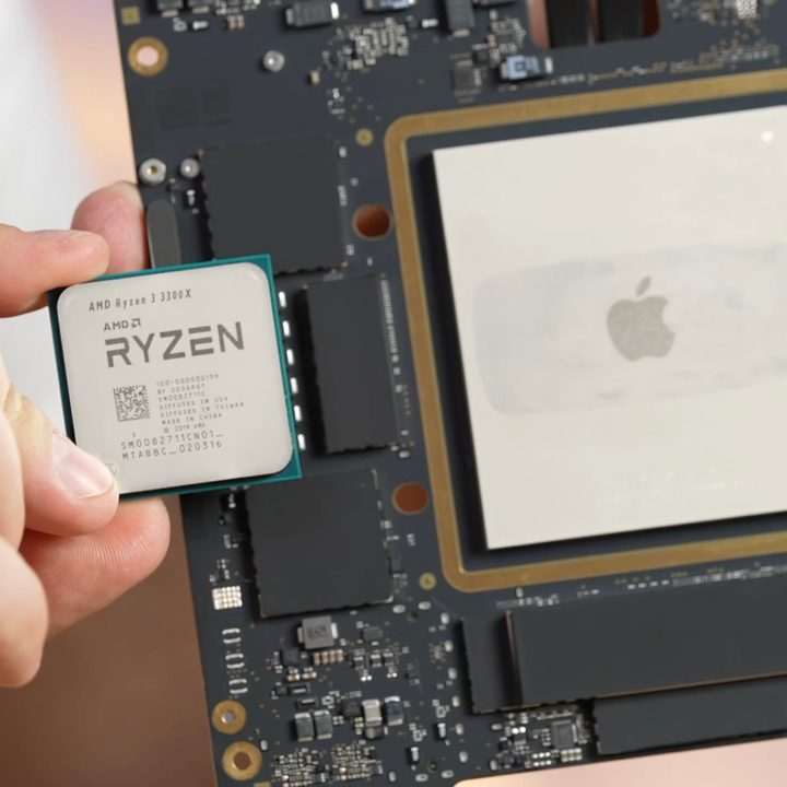 Apple's M1 Ultra chip compared to the AMD Ryzen.