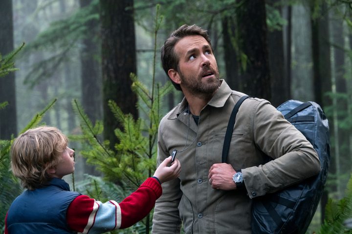 Ryan Reynolds looks up to the sky in "The Adam Project."