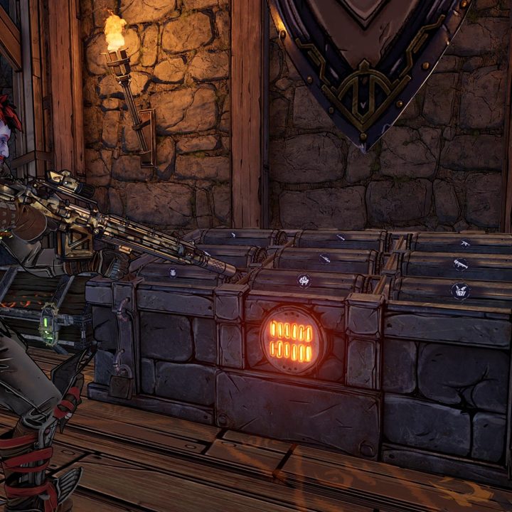 A player looks at the blacksmith table in Tiny Tina's Wonderlands.