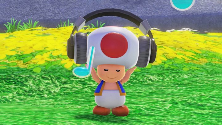 Toad singing in Super Mario Odyssey.